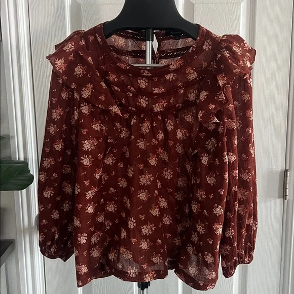 Madewell Ruffle top Homestead Bouquet size M - Picture 3 of 14